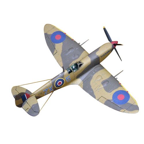 1/33 Scale Supermarine Spitfire Fighter Paper Model DIY Assembly Kit for Skilled Model Makers