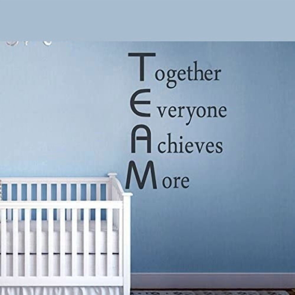 Inspirational Team Building Wall Decal Â "Together Everyone Achieves More" Vinyl Sticker, Home Art Decor, Compatible With Smooth Walls 9448483905213