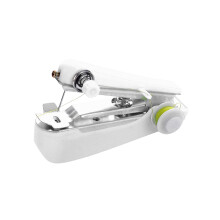 Mini handnaaimachine, draagbaar draadloos naaiapparaat voor stoffen en kleding – compatibel met standaardnaalden