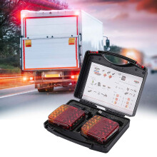 Draadloze magnetische aanhangerverlichtingsset, draagbare LED-achterlichten (set van 2) – compatibel met vrachtwagens, boten en campers