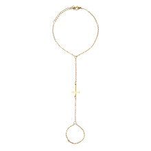 Stainless Steel Link Charm Bracelet for Women Gold Tone