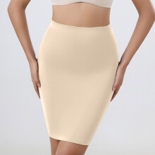 High-Waist Seamless Shapewear Slip for Women Beige XL