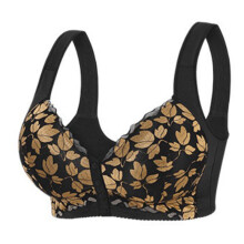 Daisy Bras For Women Comfy Convenient Front Closure Bras Full Support No Underwire Bras Black 46C