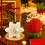 Caixa de presente com vela perfumada natalina, árvore de Natal, boneco de gengibre e decoração de vela perfumada. 1