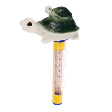 Teploměr s želvím senzorem teploty vody, plovoucí, vodotěsný, zelený