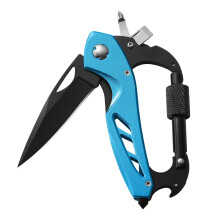 Draagbaar multifunctioneel rood opvouwbaar gereedschap voor buiten - Compact multitool in zakformaat met geïntegreerde praktische functies voor