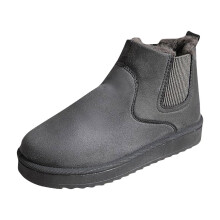 Dame Ankelstøvler Varm Pelsfor Vandtæt Udendørs Slip-on Vinter Snestøvler Grå41