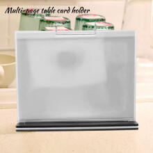 A4 Flip Table Menu Stand Multi-Page Table Card Rack Menu Display Stand Menu Holder Desk Menu Photo Album Picture Frame