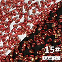 50pcs 8x6mm Teardrop Crystal Glass Pendants Loose Beads Lot for Jewelry Making-Red Gold