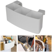 Universell holder for keramikkhjul, justerbar plast med 3 spor, 3D-printet hengehylle, lett å rengjøre, hvit holder