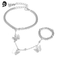 Pulseira Tian Guan Ci Fu com anel e engaste em liga metálica (1 peça)