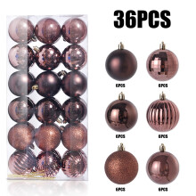 36-Piece Christmas Tree Ornament Set - Miniature Hanging Baubles for Xmas Decor, 3CM Festive Party Decorations for Home & Office