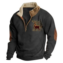 Plain Men's Crewneck Sweatshirt Men Fashion Casual Relaxed Comfortable Printed Long Sleeve Hoodless Sweatshirt for
