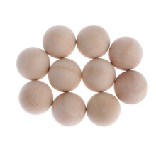 Wooden Round Ball 4cm (Bag of 10) Unfinished Round Hardwood Balls, Smooth Birch Balls, for Crafts and DIY Projects, 1.6 inch Diameter