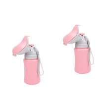FRCOLOR 2pcs Portable Car Urinal Children Travel Toilet Practical Kids Night Urinal (Pink)
