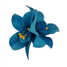 Haarspeld met blauwe tropische bloem voor dames – Kunstmatige orchidee haarclip voor strandvakanties, bruiloften en vakanties op Hawaï, one size