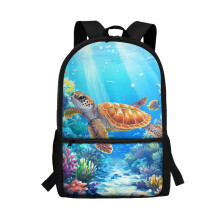 Sea Turtle Kids Backpack for Boys & Girls, 6-12 Years, Large School Daypack Compatible with Preschool to Elementary
