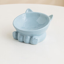 AuroraX No Spill Dog Bowl Ceramic Elevated Cat Bowls for Indoor Cat Dog,Cute Resistant Tilted Cat Food Dish,Puppy Cat Dog Gifts