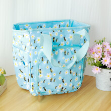 Portable Knitting Storage Bag – Large Capacity Yarn Organizer with Compartments, Waterproof Oxford Cloth, Compatible with Crochet Hooks