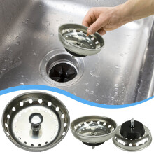 2-Pack Stainless Steel Kitchen Sink Strainer Basket, 3.5" Compatible, 36-Bar Holes, Rust-Resistant & Anti-Clog
