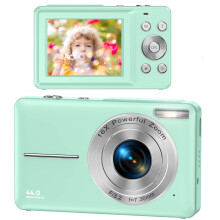 FHD 1080P 44MP Digital Camera with 16X Zoom, Compact Point & Shoot for Kids, Teens & Seniors, Webcam Feature, Ideal Gift