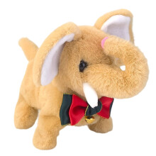 Electric Interactive Elephant Plush Toy, 20cm, with Sounds, Jumping & Wagging Tail – Birthday Gift – Compatible with AA Batteries