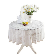 White Lace Round Tablecloth - Lace Table Cloths - Black Table Cover for Coffee Wedding Dinning Room Kitchen Tables Decor