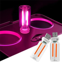 USB-Nachtlicht fürs Auto, LED-Innenraumleuchte, USB-Stecker-Nachtlicht für Fahrzeuge, Ambiente, Dekoration, Geschenk (A)
