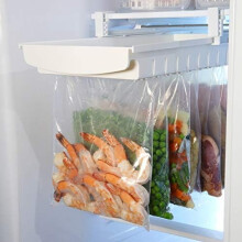Zipper Bag Organizer for Fridge Freezer Refrigerator - Best Solution to Clean and Organize Zipper Bag Tray Zipper bag Holder Rack Hanger