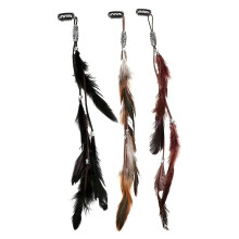 3 piezas de extensiones de cabello con plumas y cuentas trenzadas para mujer, ideales para el verano.