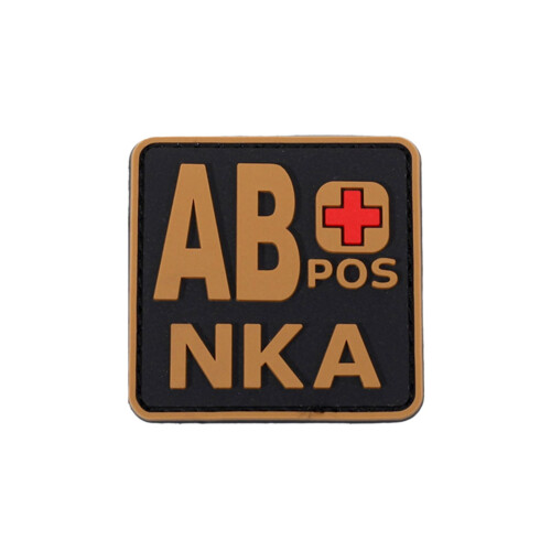 Ομάδα αίματος POS NKA Ιατρικό επίθεμα PVC, τρισδιάστατο καουτσούκ, νυχτερινό