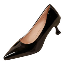 Schwarze Damen-Pumps mit spitzer Zehenpartie, klassische elegante Schuhe für Damen, ideal für Freizeit, Büro und Party, 1 Stück, Größe 40 (EU)