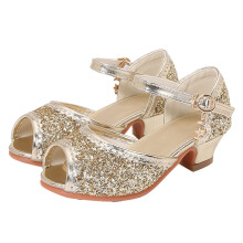 Girls Sandals Closed Toe Heels Wedding Party Girls Dress Shoes Toddler Little Big Kid Gold 3
