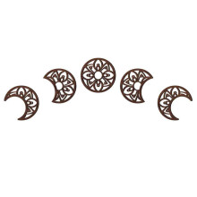 Wooden Moon Phase Wall Decals – DIY Moon Cycle Decor for Living Room, Bedroom, Study (Type 2)