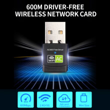600Mbps Dual-Band USB WiFi Adapter, Compact, Model WD-4507AC