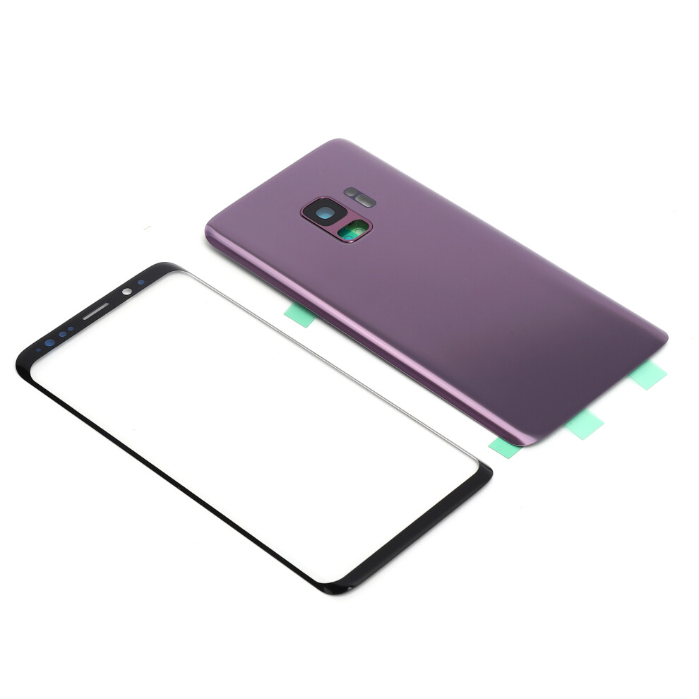 Rear Front Glass Replacement For Samsung S9 G960 Resin Lens Set Purple 7891391397854