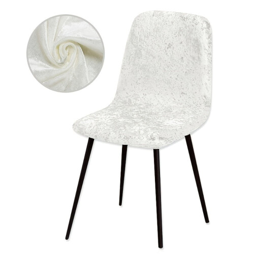 Velvet Shell Chair Cover Set 4 Pieces 1