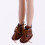 Par de botas fofas de couro PU, ideais para bonecas de 30 cm (12 polegadas), acessórios para vestir. Marrom. 4