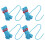 Tent Guy Ropes 4Pcs Blue Polyester for Versatile Set Multipurpose Use in Nighttime Activities 7