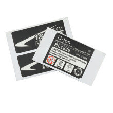10 Sets of BL1830 Label Lithium Ion Battery 18V 3.0Ah Sticker Label Suitable for 18V Battery Logo