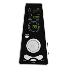 Electronic Digital Metronome Volume Beat Speed Adjustable Timer Digital Metronome for Piano Guitar Drum Violin White