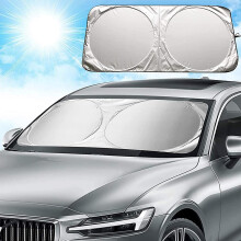 Car Windshield Sun Shade for Hyundai Tucson 20162021, Foldable UV Heat Blocking Silver Reflective 150x70cm