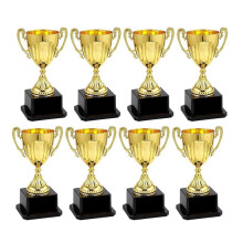 8 Pack Gold Plastic Trophy Awards Winner Cup for Sports & Competitions and Rewards