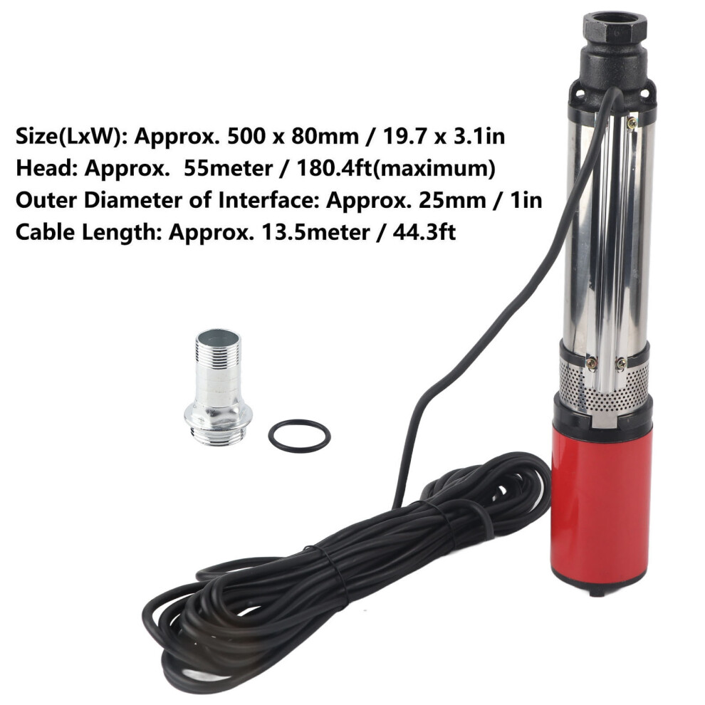 DC Deep Well Pump 48V 55m Head Large Flow