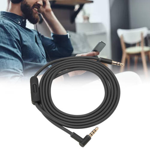 Replacement Audio Cable with Microphone, 1.4m, Black