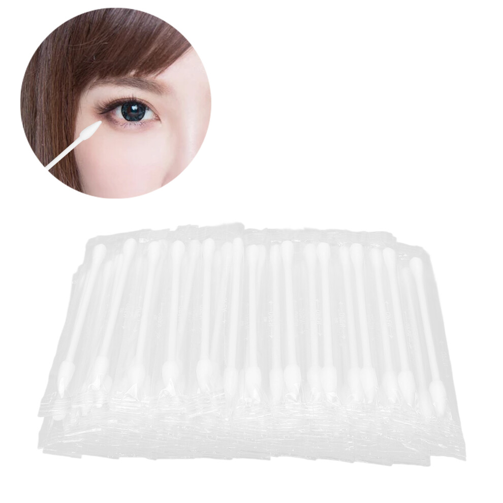 100pcs Double Headed Cotton Swabs Disposable Makeup & Cleanser Sticks