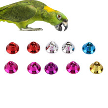 10pcs Colourful Iron Bell Toys for Parrots, 2.1CM Interactive Bird Accessories