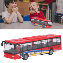 Rotiertes Metall-Bus Spielzeugmodell 15x4x3cm, lebensecht & tragbares Geschenk