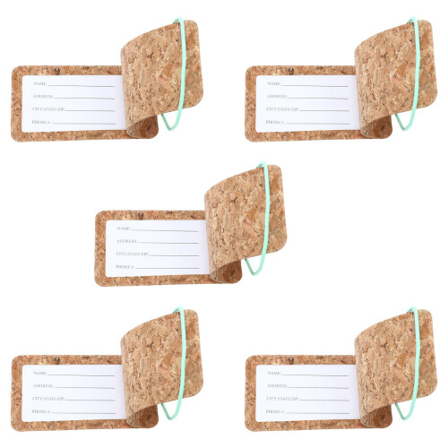 5Stk Multifunktionale PU Id Labels Gepäckanhänger Quadratisch