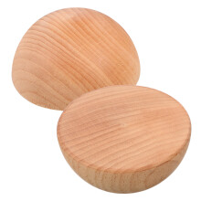 2Stk Holzkugel Halbrund Treppenpfosten Holzdekor Beige Handarbeit